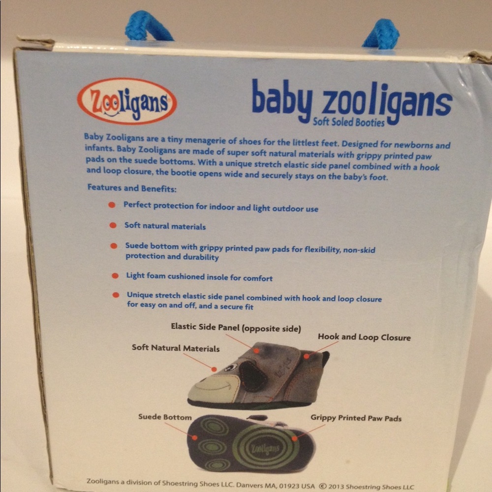 NWT- Baby Zooligans Soft Soled Booties - Picture 8 of 8